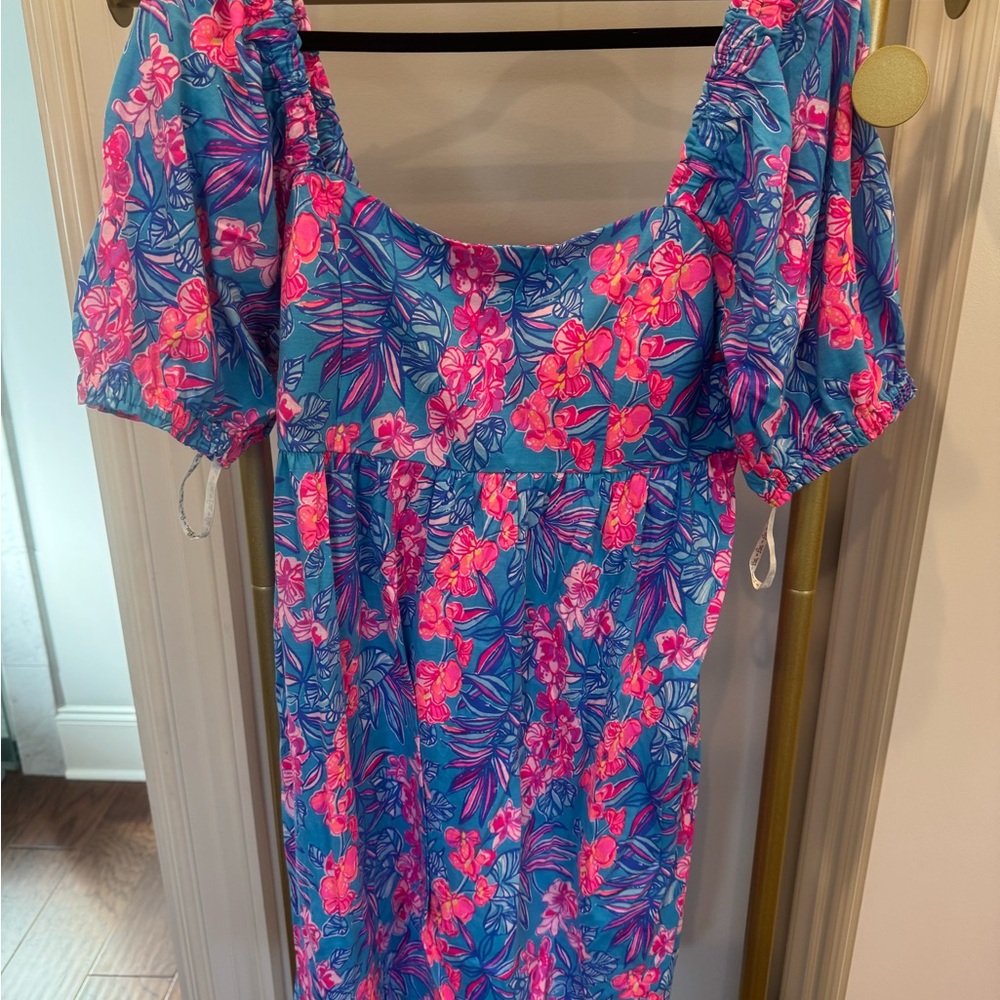 Lilly Pulitzer Blue and Pink Floral Dress